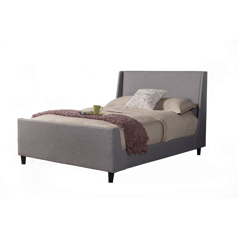 Alpine Amber Queen Upholstered Bed, Grey Linen - 1094Q