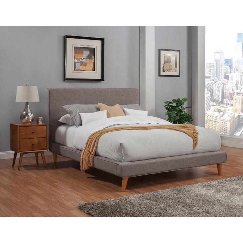 Alpine Britney California King Upholstered Platform Bed, Dark Grey - 1296CK