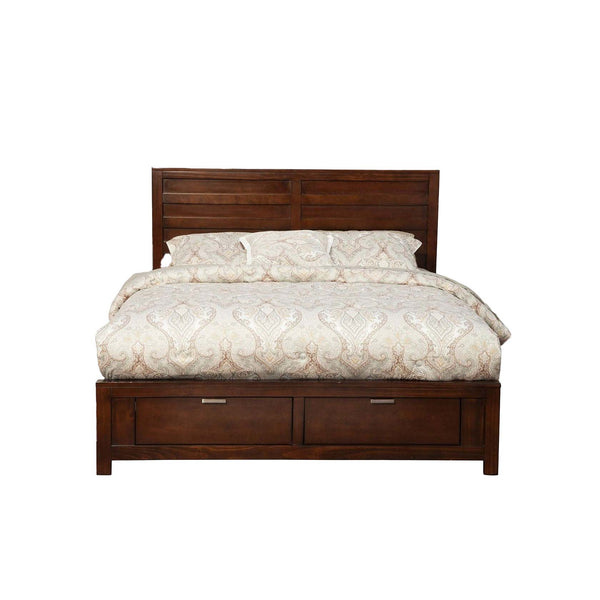 Alpine Carmel California King Storage Bed, Cappuccino - JR-07CK