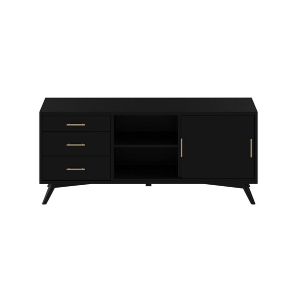 Alpine Flynn Large TV Console, Black - 966BLK-10