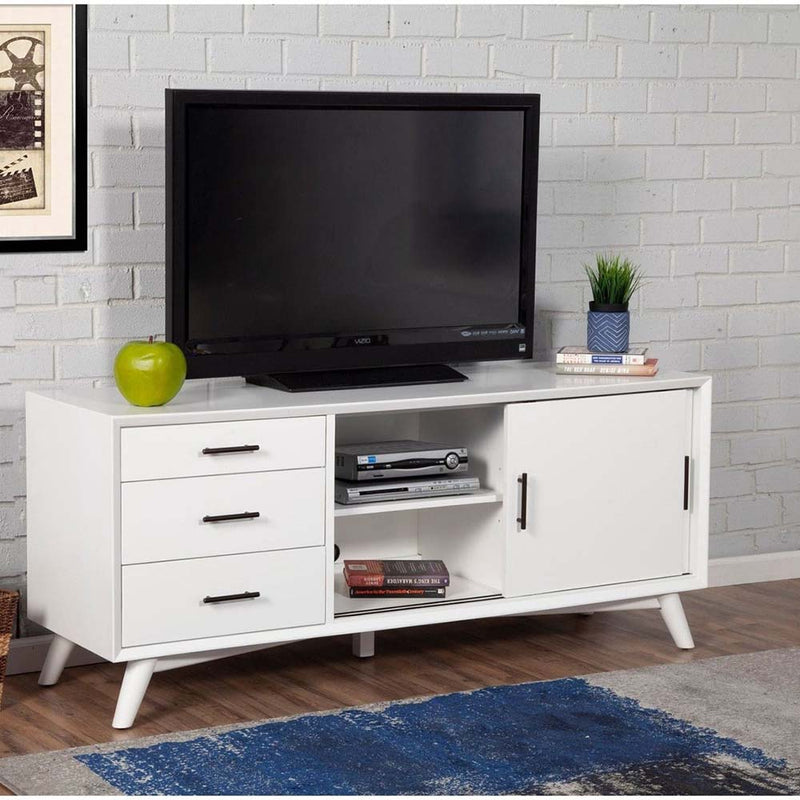 Alpine Flynn Large TV Console, White - 966-W-10