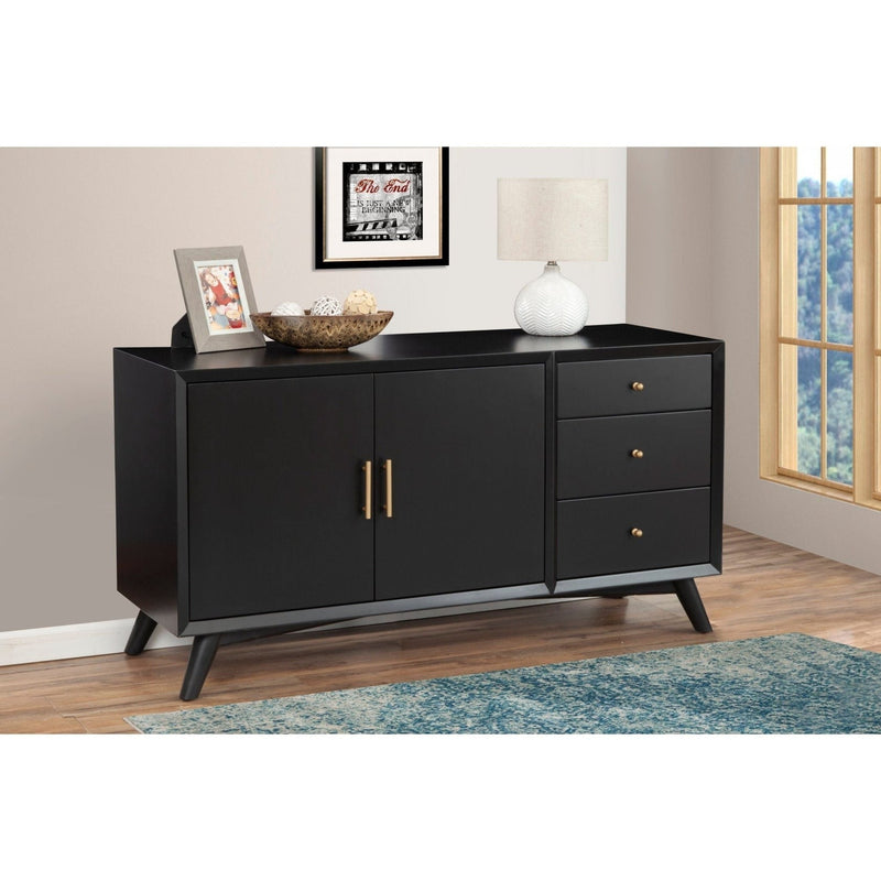 Alpine Flynn Sideboard, Black - 966BLK-64