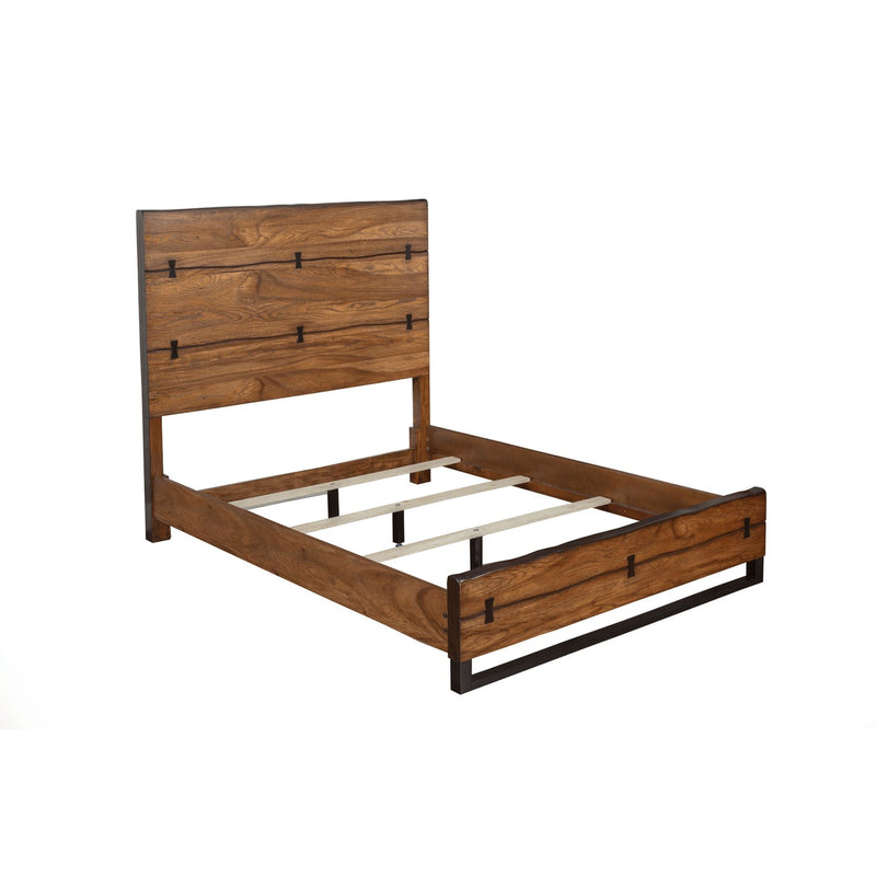 Alpine Live Edge California King Panel Bed, Tobacco - 5200-07CK