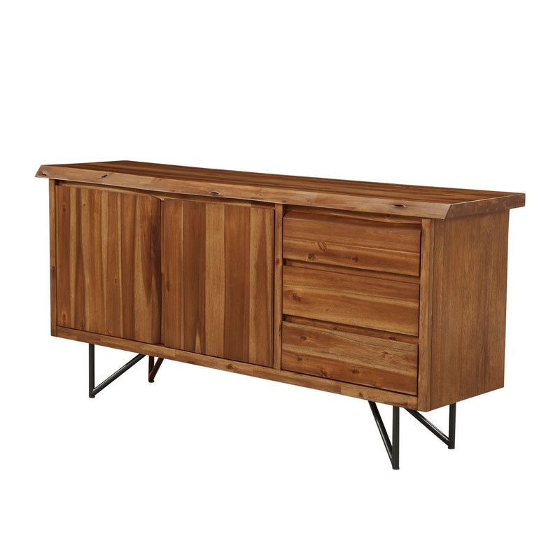 Alpine Live Edge Server, Light Walnut - 1968-06