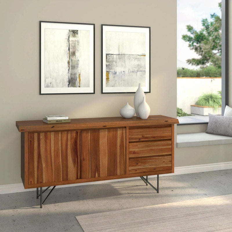 Alpine Live Edge Server, Light Walnut - 1968-06