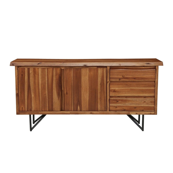 Alpine Live Edge Server, Light Walnut - 1968-06