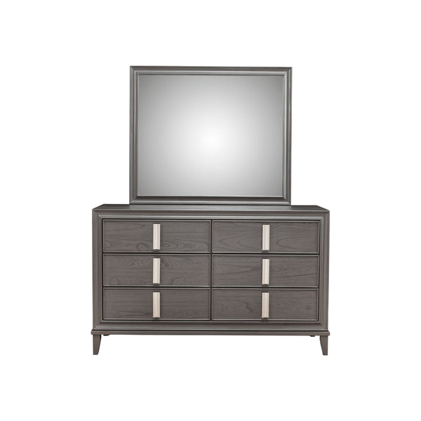 Alpine Lorraine 6 Drawer Dresser, Dark Gray - 8171-03