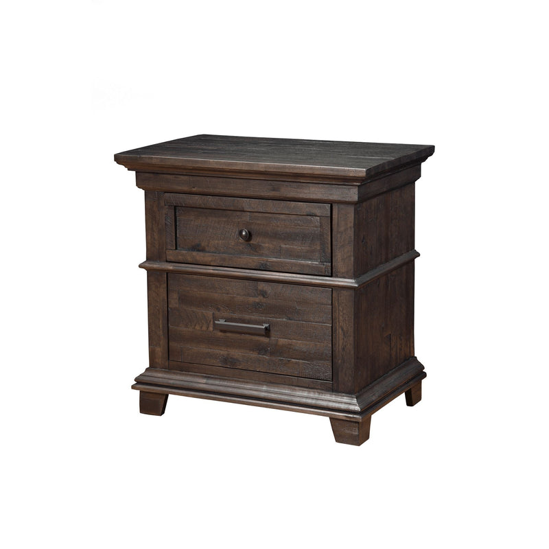 Alpine Newberry 2 Drawer Nightstand, Salvaged Gray - 1468-02