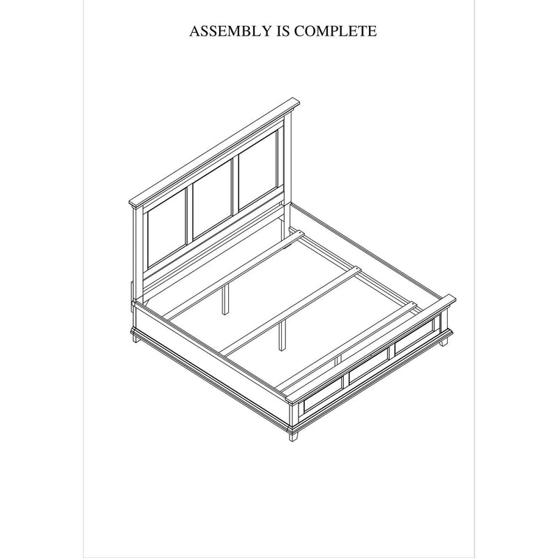 Alpine Newberry Queen Panel Bed, Salvaged Gray - 1468-01Q