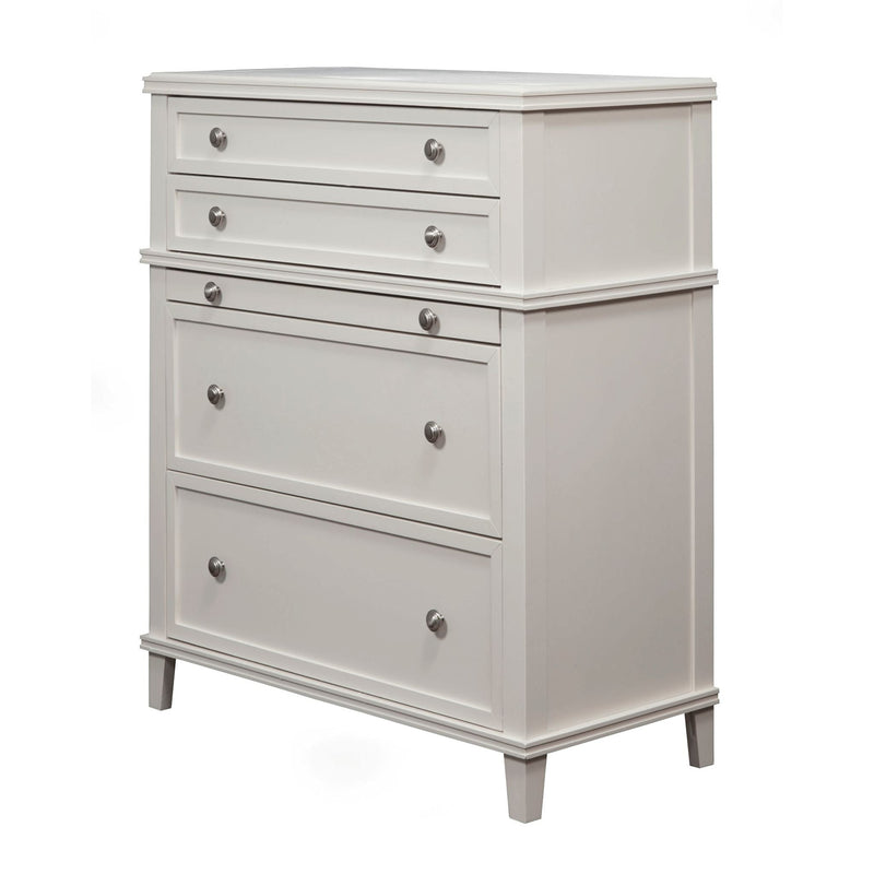 Alpine Potter 4 Drawer Multifunction Chest w/ Pull Out Tray, White - 955-05