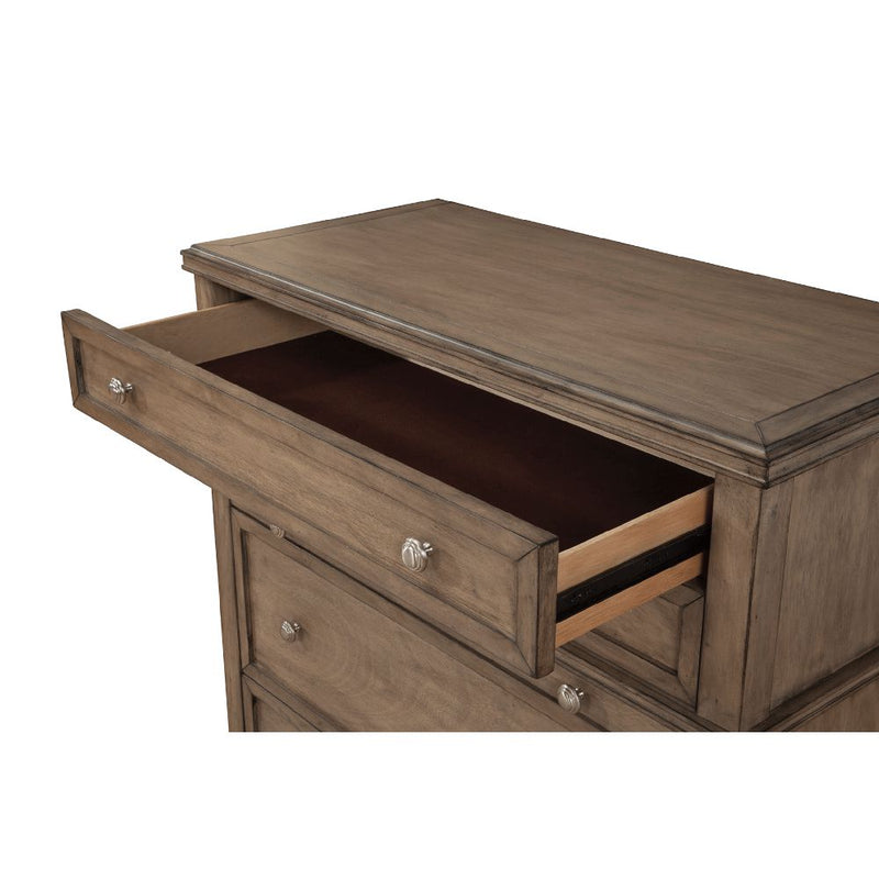 Alpine Potter 4 Drawer Multifunction Chest w/Pull Out Tray, French Truffle - 1055-05