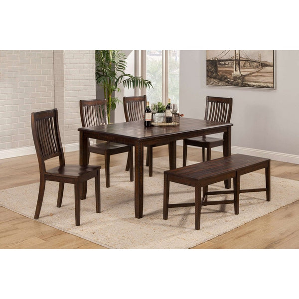 Alpine Rustica 6 Piece Dining Set, Dark Espresso - 4122