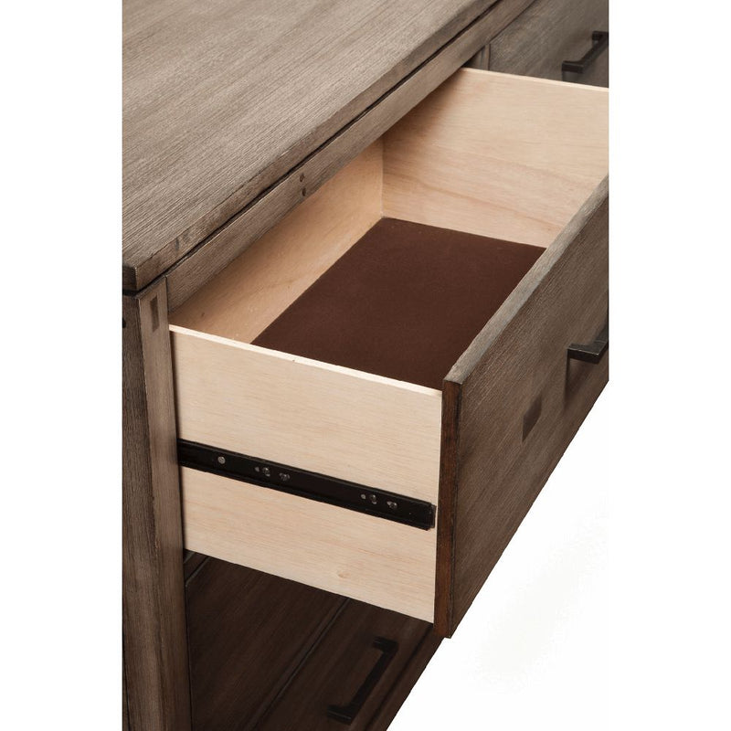 Alpine Sydney 6 Drawer Dresser, Weathered Grey - 1700-03