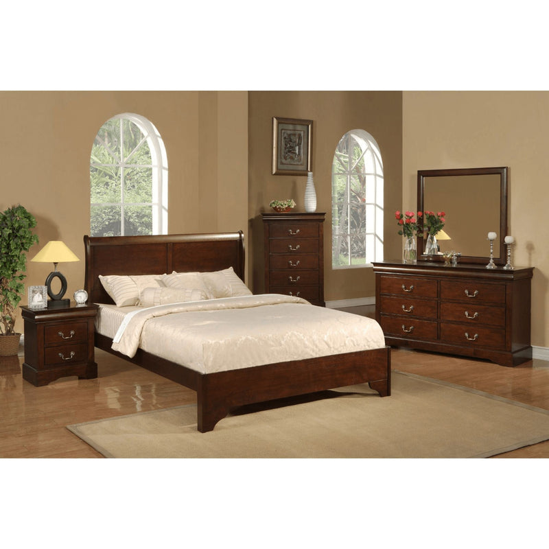 Alpine West Haven 6 Drawer Dresser, Cappuccino - 2201