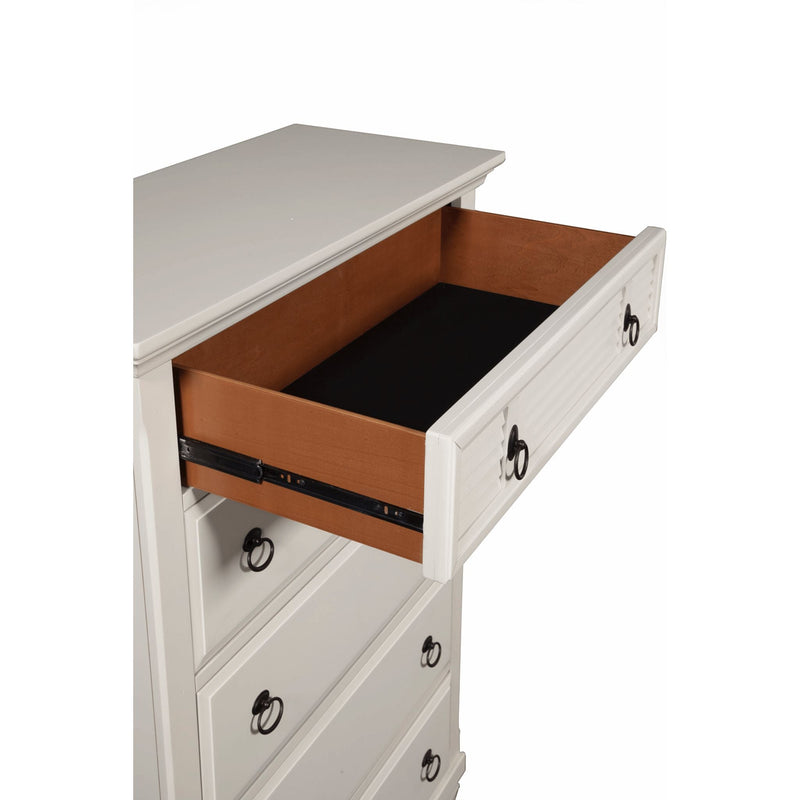 Alpine Winchester 5 Drawer Chest, White - 1306-W-CH