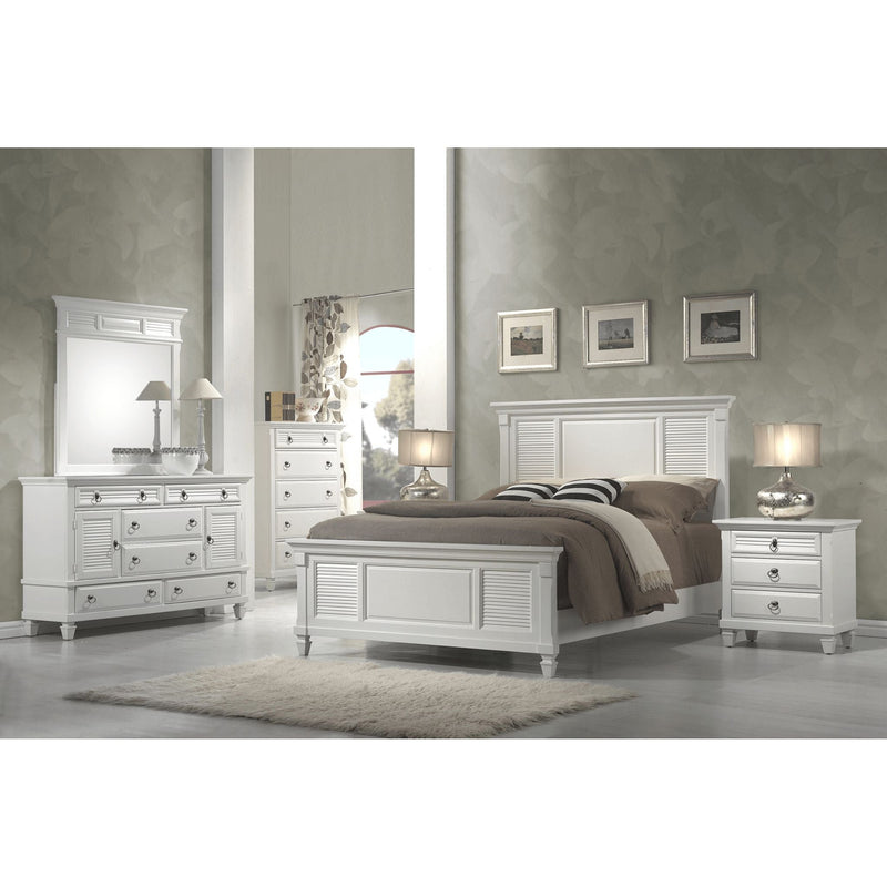 Alpine Winchester 5 Drawer Chest, White - 1306-W-CH