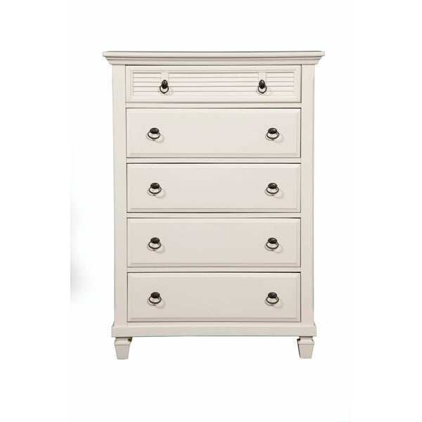 Alpine Winchester 5 Drawer Chest, White - 1306-W-CH