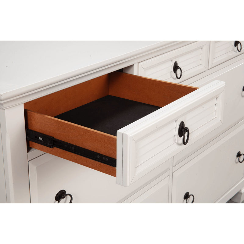 Alpine Winchester 7 Drawer Dresser, White - 1306-03