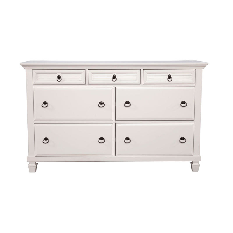 Alpine Winchester 7 Drawer Dresser, White - 1306-03