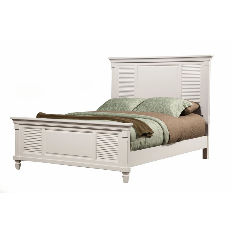 Alpine Winchester California King Shutter Panel Bed, White - 1306CK