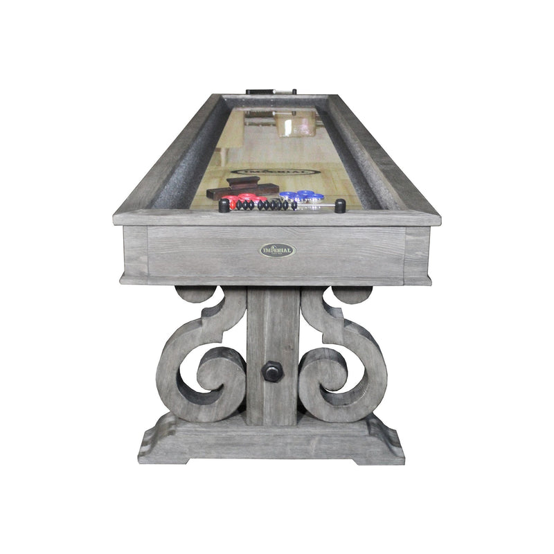 Imperial Barnstable 12ft Shuffleboard Table in Silver Mist