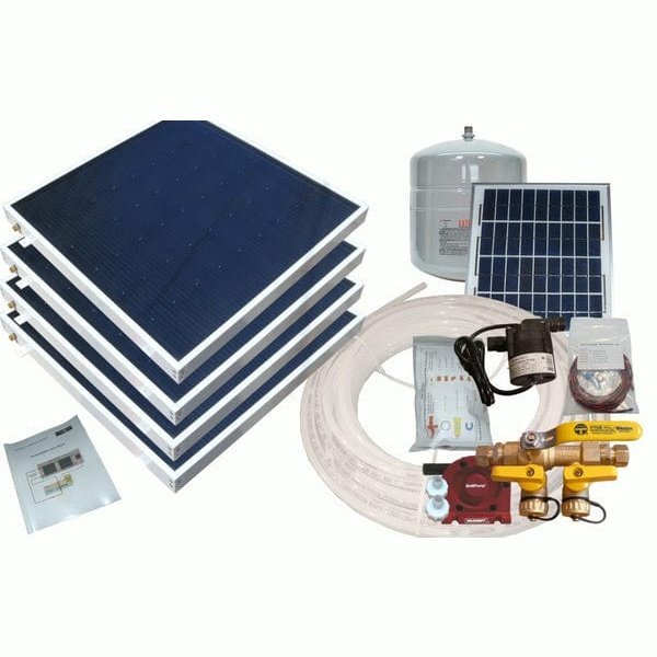 Heliatos Boat Freeze Protected Solar Water Heater Kit with Built-In Heat Exchanger - Backyard Provider