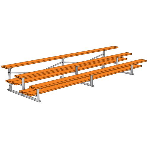 3 Row 15' All Aluminum Preferred Bleacher - NB-0315GPRF