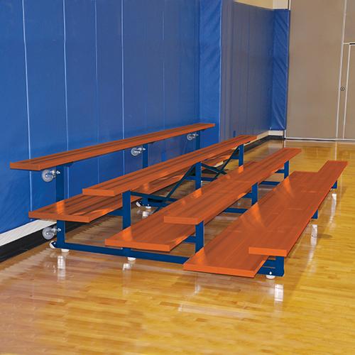 4 Row Portable 27' Tip & Roll Preferred Aluminum Bleacher -427TRG