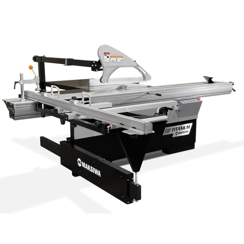 Maksiwa Sliding Panel Saw Titanium - BMT.3200.IR - 5HP 1 Phase Crosscut, Blade Covers 90° & 45°