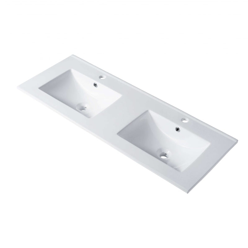 Blossom Ceramic Basin 48″ X 18″ Top-Mount Rectangular Double – C04 4818 D - Backyard Provider