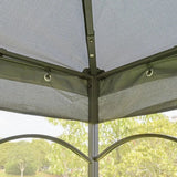 Outsunny 10' x 10' Steel Outdoor Patio Gazebo Canopy with Removable Mesh Curtains - 84C-028GY