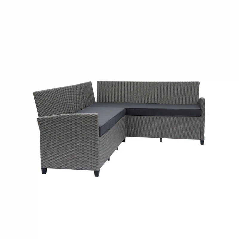 Deko Living Outdoor Wicker Patio Sectional Sofa & Ottoman Set with Table - COP30006