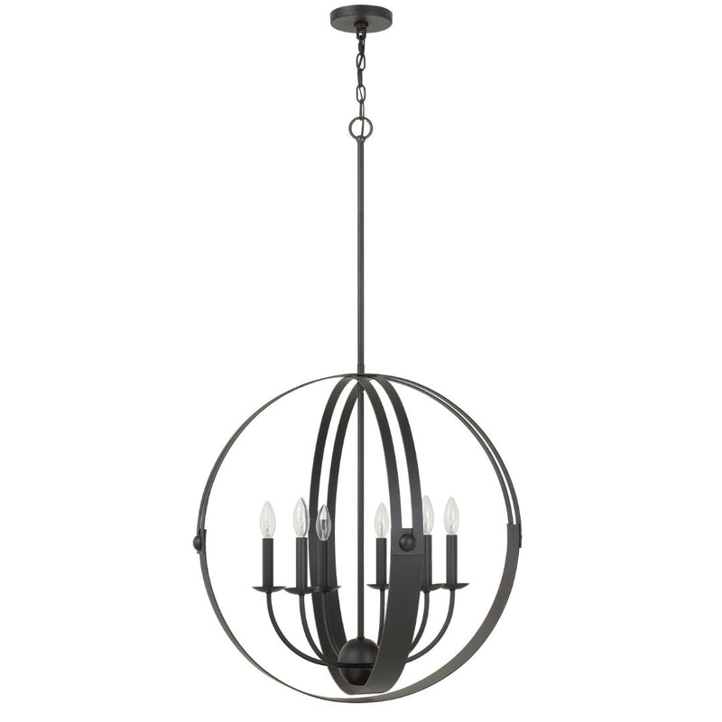 Cal Lighting 60W X 6 Valais Metal Chandelierc FX-3737-6