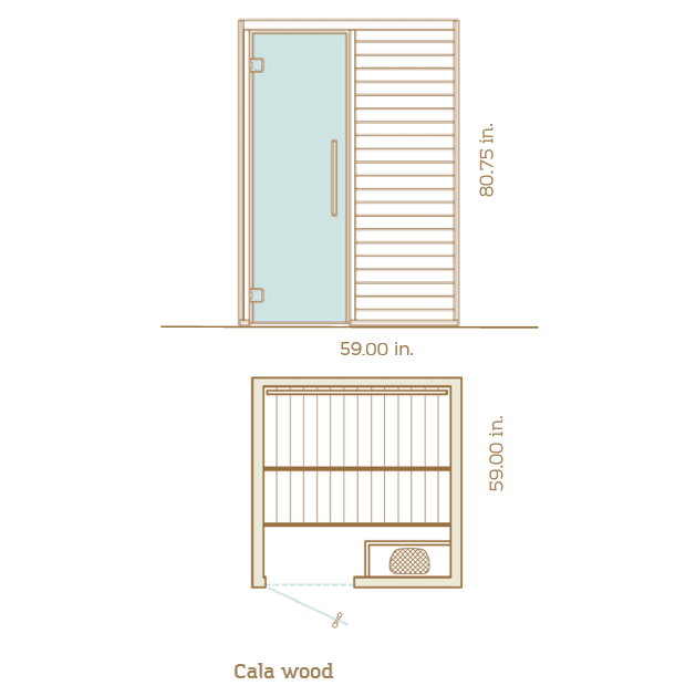 Auroom Cala Traditional Sauna | Wood