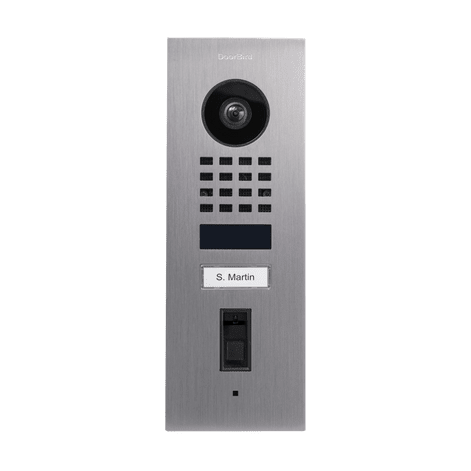 DoorBird D1101FV Fingerprint 50 Flush-Mount IP Video Door Station, 1 Call Button in Stainless Steel V4A - 423872189