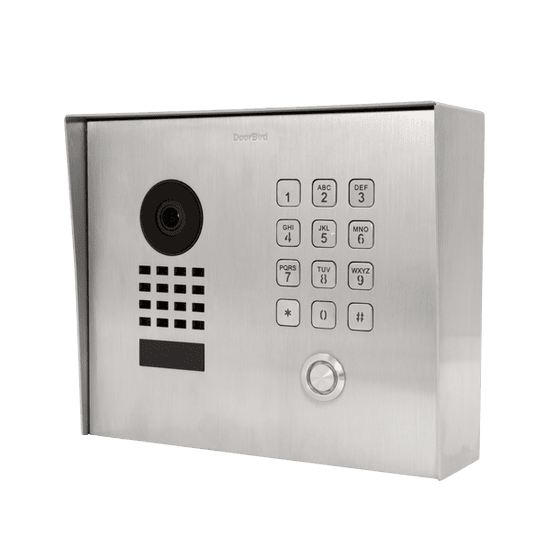 DoorBird D1101KH Classic Surface-Mount IP Video Door Station, 1 Call Button in Stainless Steel V2A - 423867536