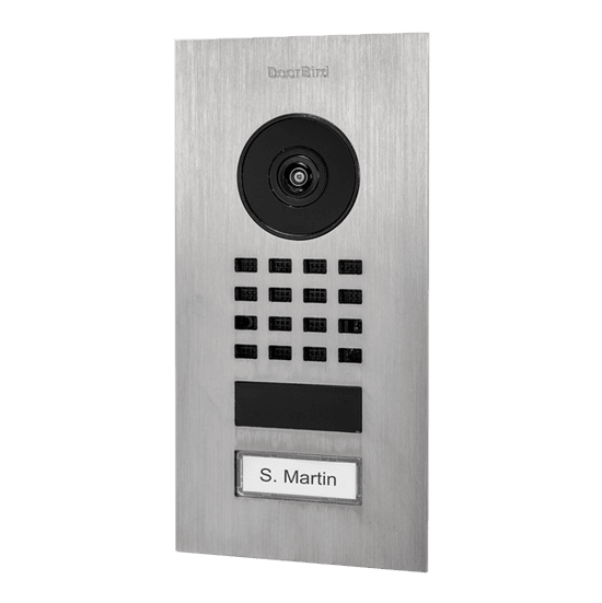 DoorBird D1101V Flush-Mount IP Video Intercom, 1 Call Button in Anthracite Grey, RAL 7016 - 423900561