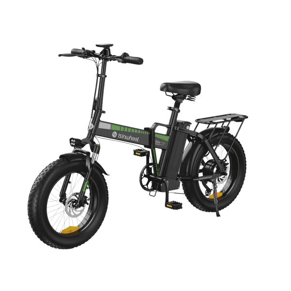 isinwheel D4 Fat Tire Folding Electric Bicycle 7 Speed 20" 500W Motor with Peak 750W 48V 15Ah Lithium Battery 20 MPH 43 Mile Range Black New Canada Only - D4-CANADA