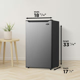 Danby - 3.2 CuFt. All Refrigerator, Glass Shelves, Manual Defrost, ESTAR Refrigerators - DAR032B2SLM