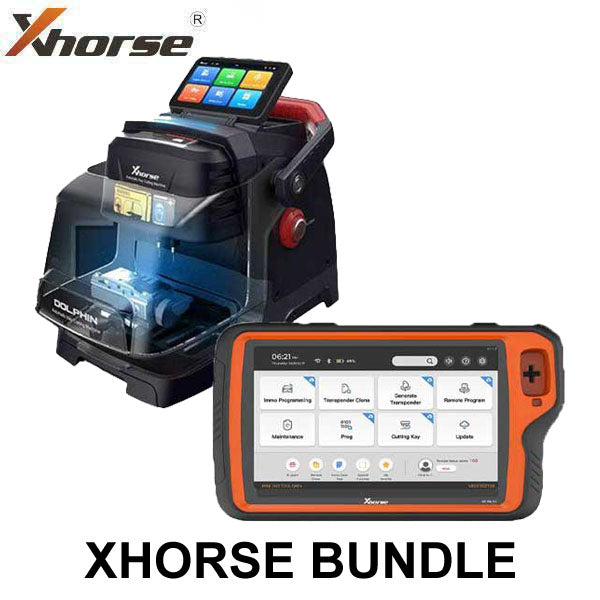 Xhorse - Complete Cut & Programming Bundle - Dolphin II XP-005L High Sec Portable Key Cutting Machine & VVDI Key Tool PLUS Tablet Bundle - XHS-DLPN2KTP