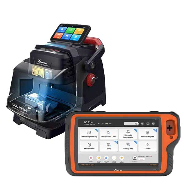 Xhorse - Complete Cut & Programming Bundle - Dolphin II XP-005L High Sec Portable Key Cutting Machine & VVDI Key Tool PLUS Tablet Bundle - XHS-DLPN2KTP