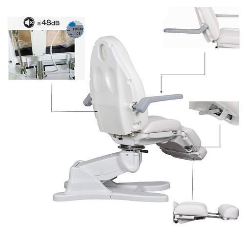 Tatartist Electric Facial Bed Rotating Aesthetic Spa Cosmetic Chair with Paper Roller - FF-DPI-FCCHR-G904-WHT