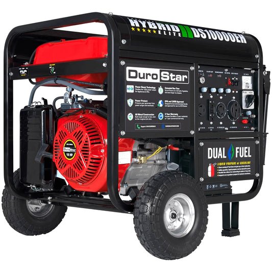 DuroStar 10,000W 439cc Dual Fuel Portable Generator w/ Electric Start - DS10000EH