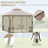 Outsunny 10' x 10' Outdoor Gazebo Canopy - 84C-005V01