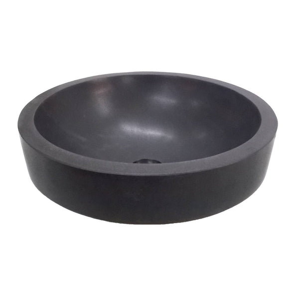 Eden Bath Semi Recessed Lava Stone Vessel Sink With Apron - EB_S034LS-H