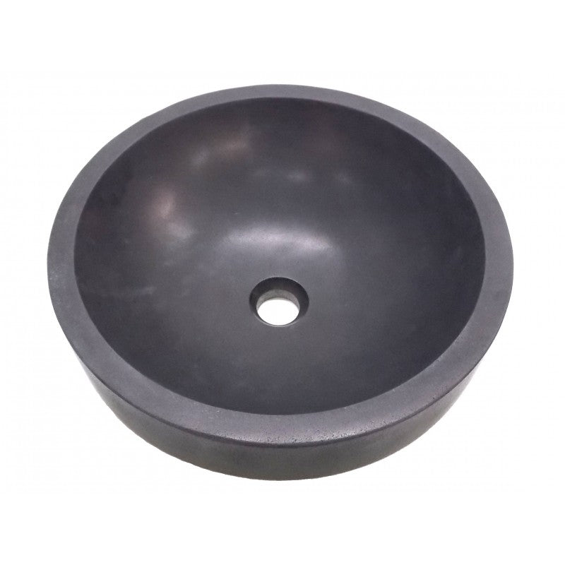 Eden Bath Semi Recessed Lava Stone Vessel Sink With Apron - EB_S034LS-H