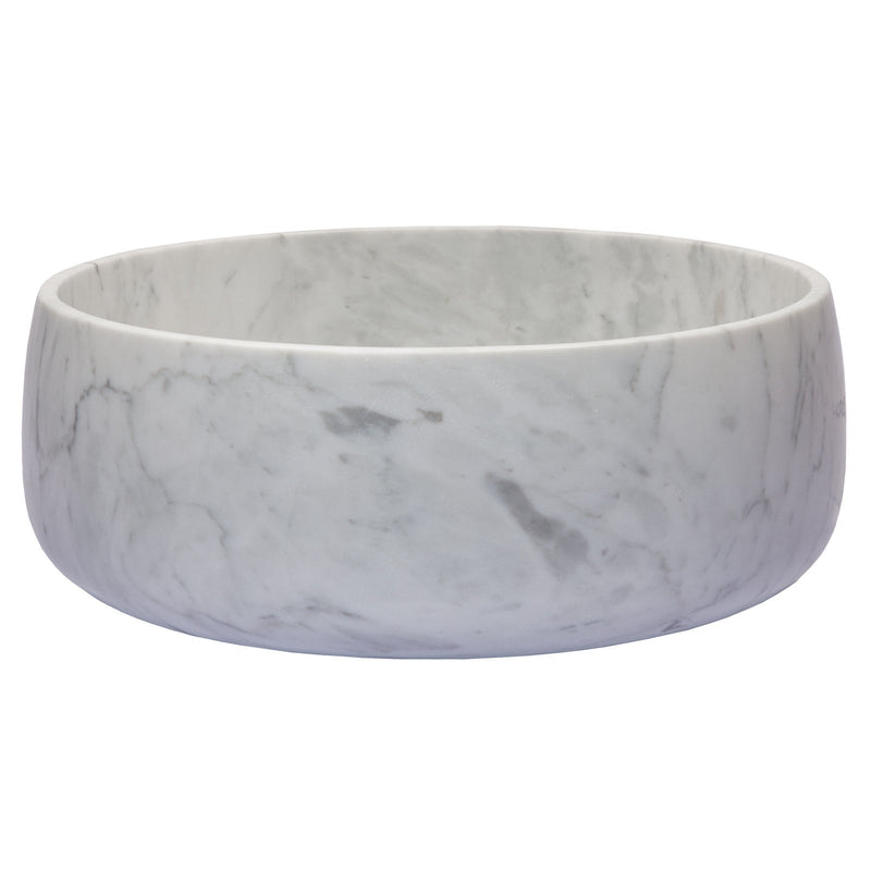 Eden Bath Rounded Vessel Sink in White Carrara Marble - EB_S057CW-P