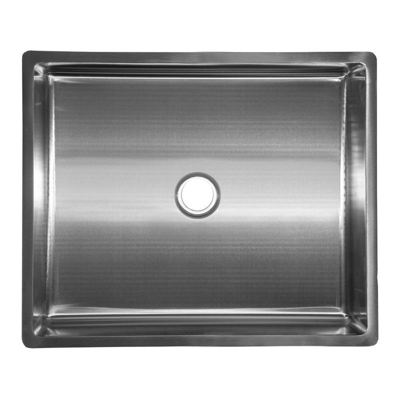 Eden Bath Rectangular 18 3/4" x 15 3/4" Thick Rim Stainless Steel Bathroom Vessel Sink with Drain in Silver - EB_SS004SV