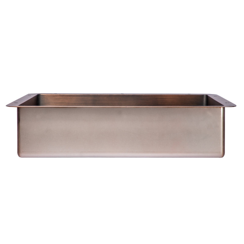 Eden Bath Rectangular 20" x 16" Stainless Steel Undermount Bathroom Sink with Drain in Bronze - EB_SS051BZ