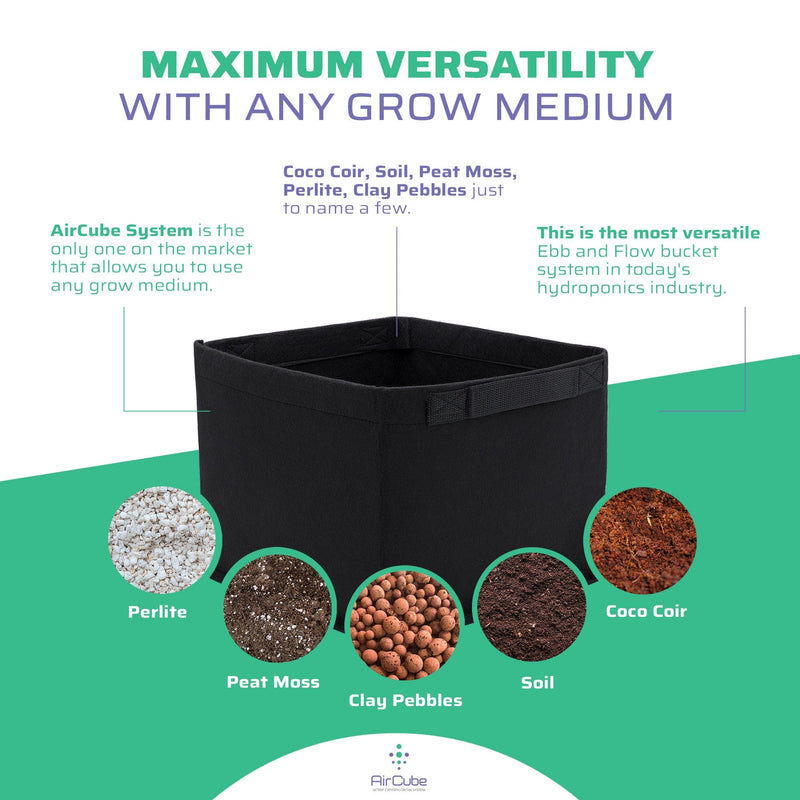 AirCube Active Oxygen Ebb and Flow Grow System - 6 Site - Backyard Provider